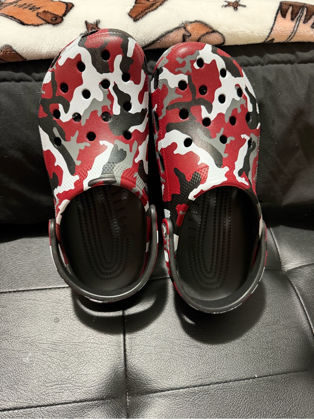 Red  Black Camo Crocs